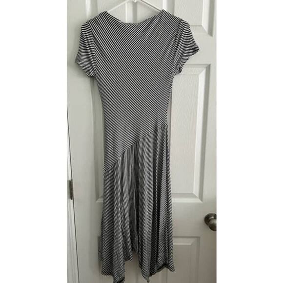 Philosophy Black and White Striped Asymmetrical Dress- Size XS - Picture 3 of 5
